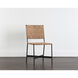 Omari Suede Light Tan Leather Dining Chair, Set Of 2